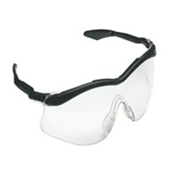 GLASSES,QX3000 BLACK SPAT GRI CLEAR LENS 10/BX - Clear Lens